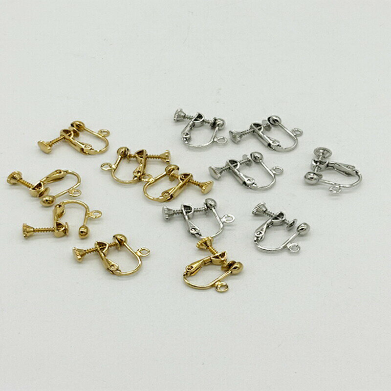 イヤリング C10/4HR 10mm 金色 銀色 真鍮 ピアス金具 アクセサリーパーツ アクセサリー パーツ