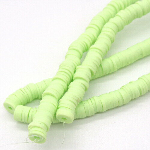 FIMOディスクビーズ 6mm ライトグリーン(A00078) 1本(40cm)