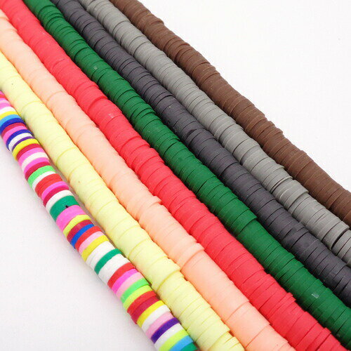 FIMOディスクビーズ 6mm グリーン(A00083) 1本(40cm)