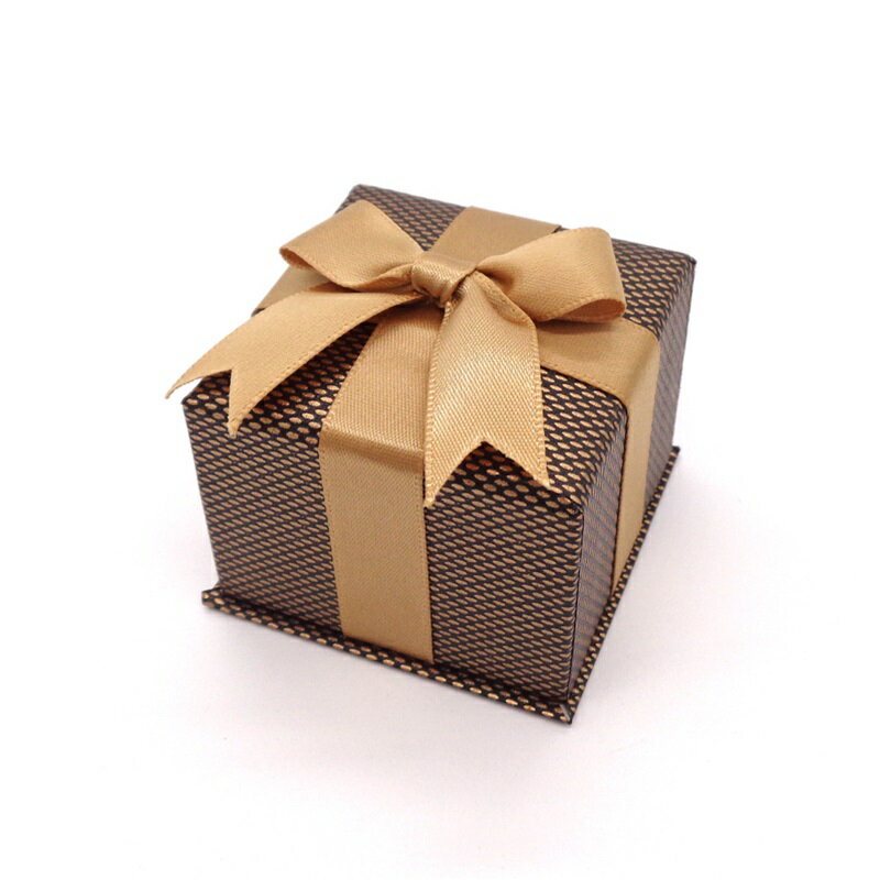 ギフトケース リボン付 (小) VNTP-02 ブラウン 55x55x45mm 1箱 セルフ ラッピング 梱包 梱包材 茶色 アクセサリー 販売 ハンドメイド ...