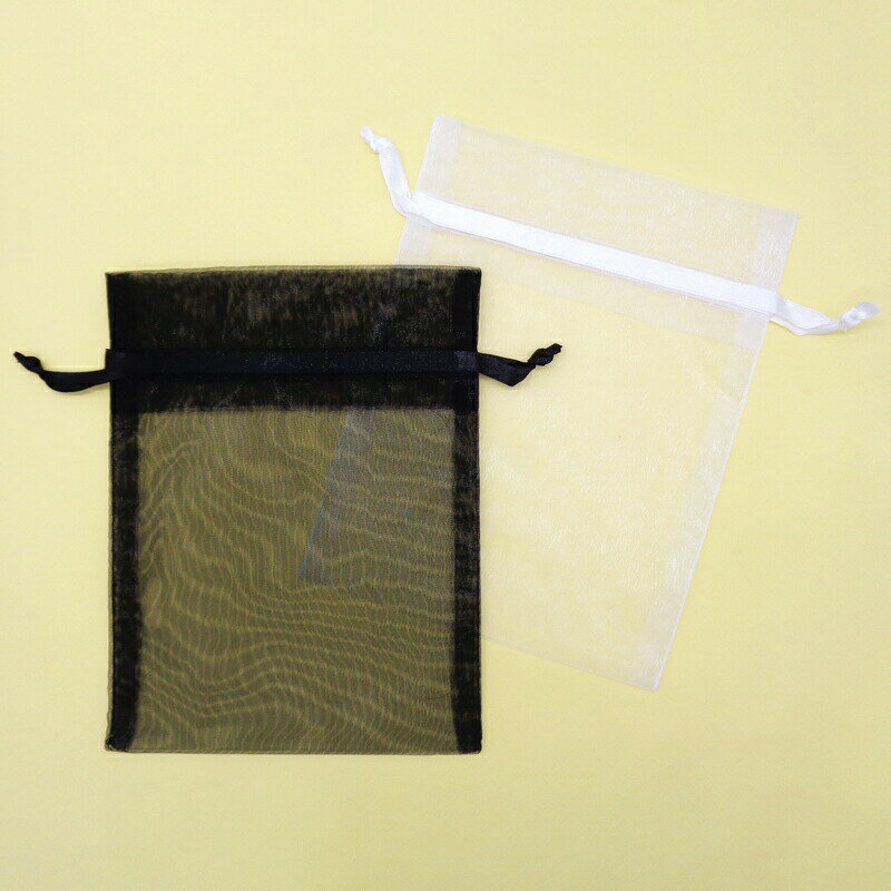 オーガンジー 巾着ポーチ M 130x170mm 1枚 ギフト 贈り物 セルフ ラッピング 梱包 梱包材 アクセサリー 販売 ハンドメイド 手芸 収納 持ち運び...