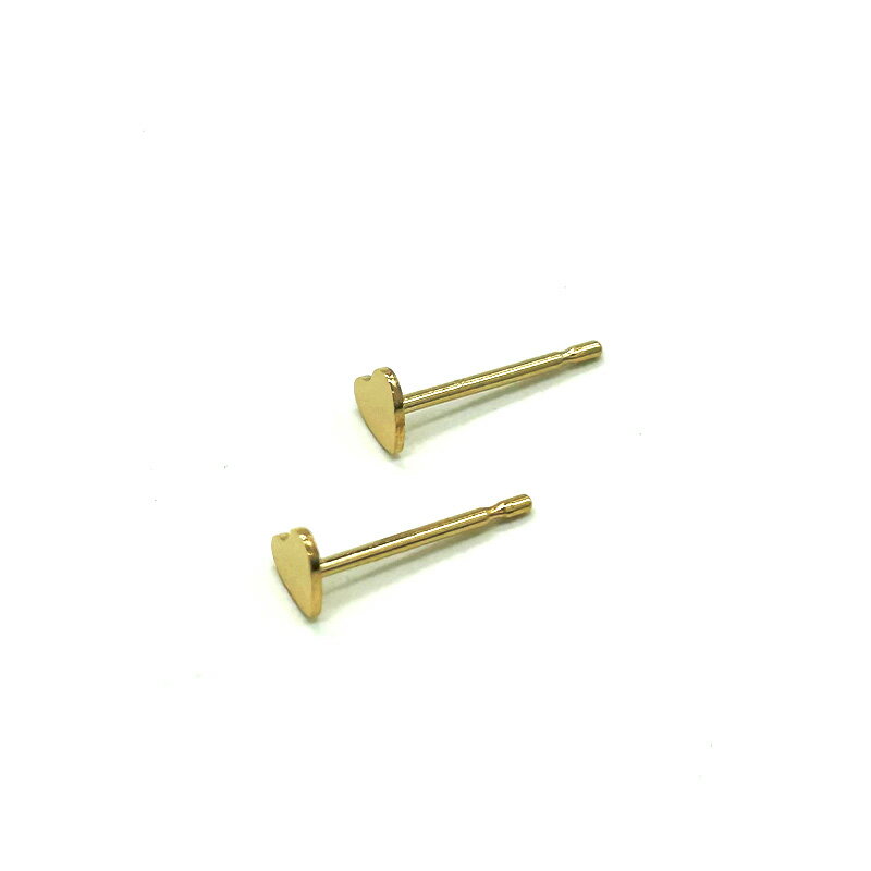 Rakuten - K14 ゴールドフィルド ハートピアス 400H3P 3.5mm 1ペア ポストピアス ピアス デザインピアス