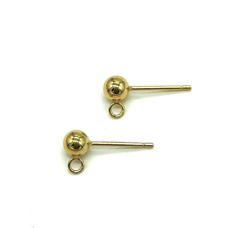 K14 ゴールドフィルド ピアス カン付き 4006240R 4mm 1ペア ポストピアス ピアス デザインピアス