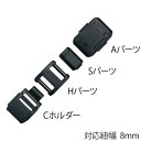 危険防止パーツ 紐調節機能付 NPS-8FA 1セット 平紐用 安全バックル プラスチック 外れる 危険防止 パーツ 縫製加工不要 ネック ストラップ セーフテ...