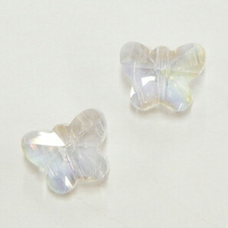 SGストーン 蝶 SGCH 01 ムーンライト 10x8x6mm 4個 ガラスビーズ 多面カット 穴あき チャーム パーツ ガラスチャーム ハンドメイドアクセサリー