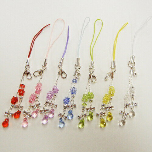 リボンストラップ ACLRI-BBON 2本 金色 銀色 ストラップ金具 リボン ストラップパーツ 大量 卸 丸カン..