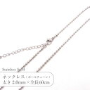ステンレス ネックレス ボールチェーン JTSC-30 SS030-24 太さ約2mm 全長60cm 1本