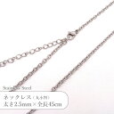 ステンレス ネックレス 丸線 小判 チェーン JTSC-4=JTSC-3 SS004-18 太さ約2.5mm 全長45cm 1本