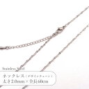 ステンレス ネックレス デザイン チェーン JTSC-9 SS009-24 太さ約2mm 全長60cm 1本