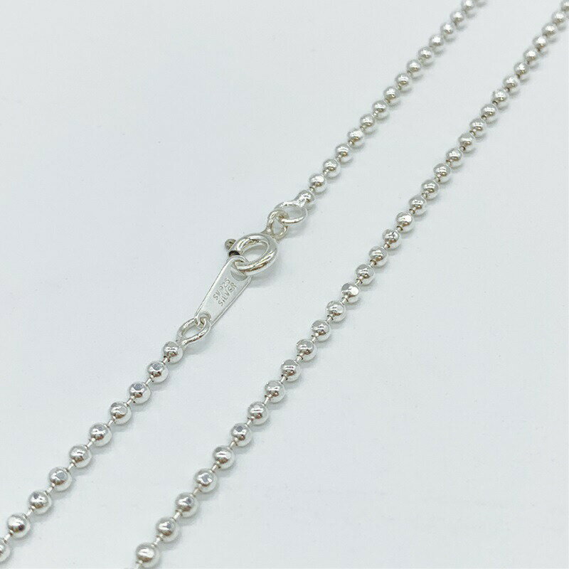 シルバー925 ネックレス カット ボールチェーン SVBCH2045 φ2.0mm 全長45cm 1本