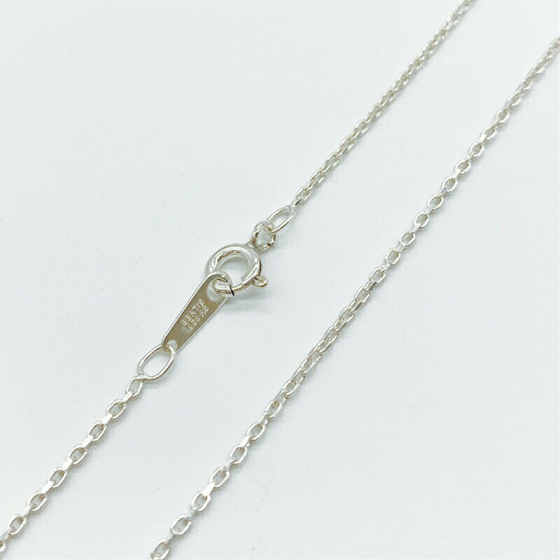 シルバー925 ネックレス 小判 2面カット チェーン SVCLH4045 線径0.4mm 全長45cm 1本