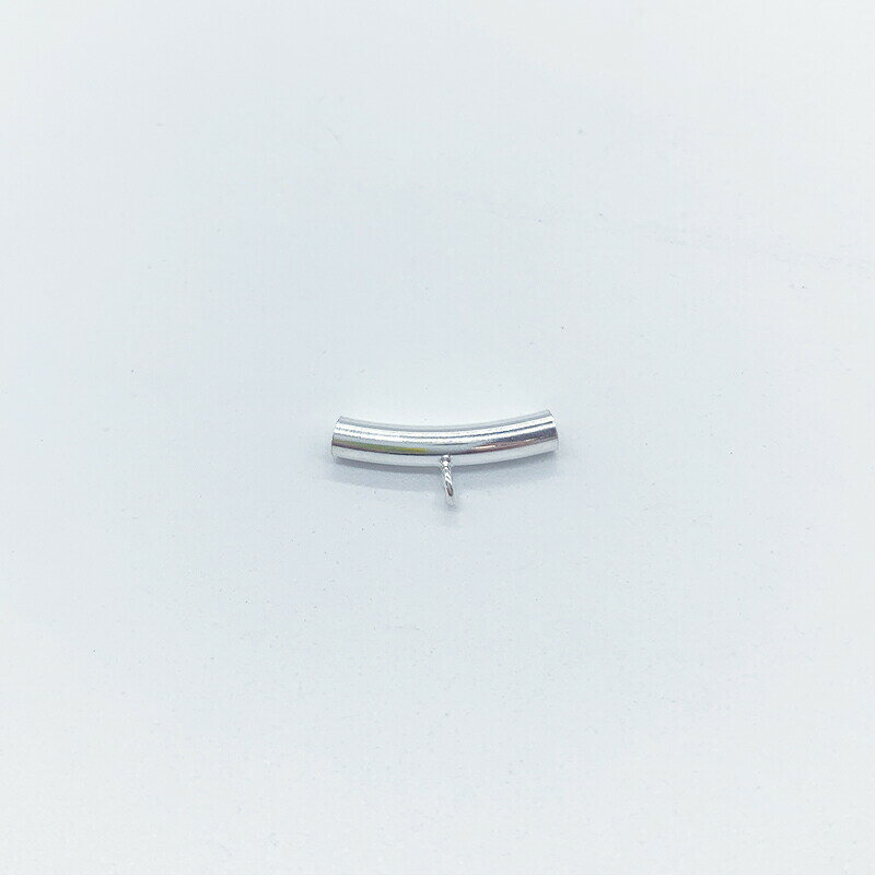 シルバー925 曲線 丸パイプ カン付 SVPPE1 2.8x15mm φ3mm 1個