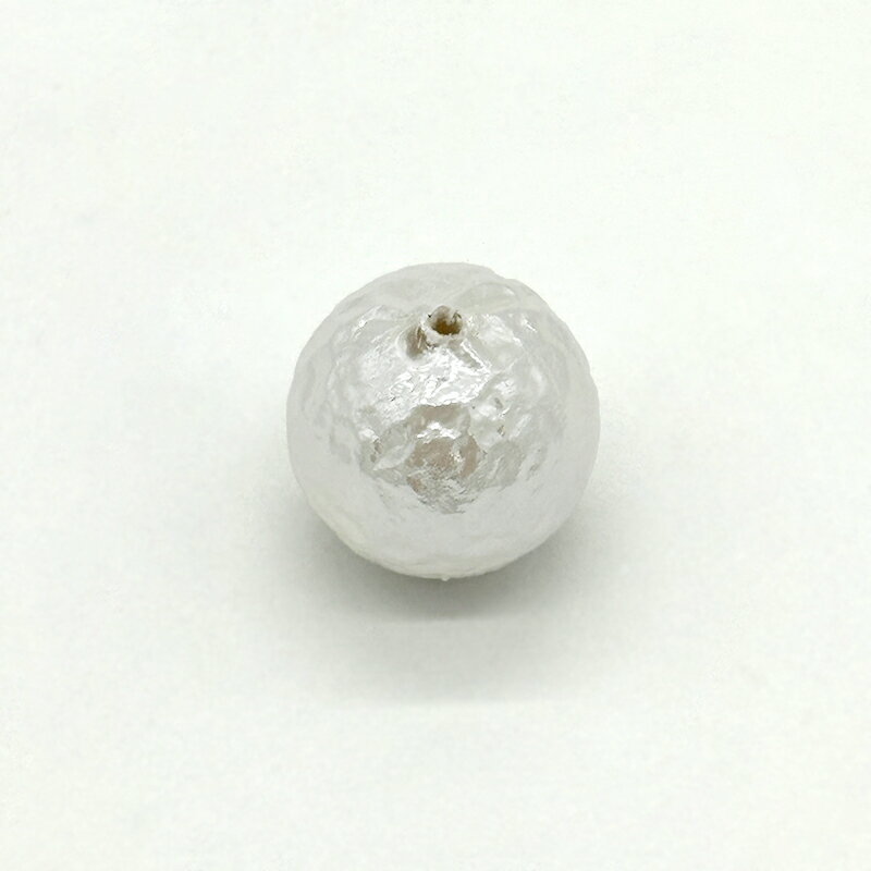 シュリンクパール 通し穴 ホワイト 丸 ラウンド パール 白 軽い プラスチック製 樹脂 プラパール クラフト ハンドメイド ハンドメイドアクセサリー