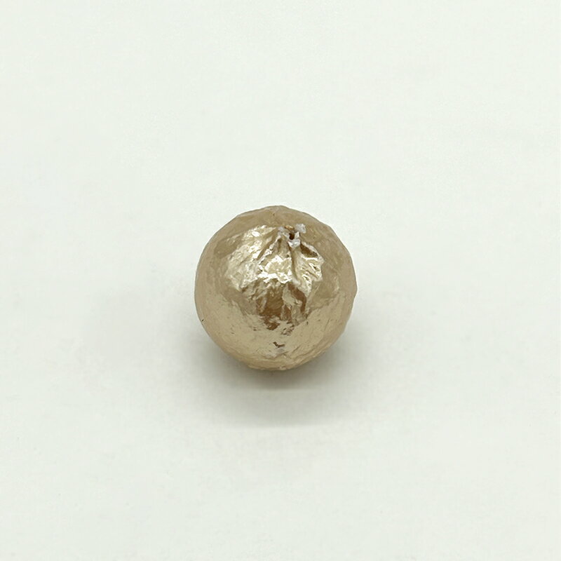 シュリンクパール 通し穴 ベージュ 丸 ラウンド パール 軽い プラスチック製 樹脂 プラパール クラフト..
