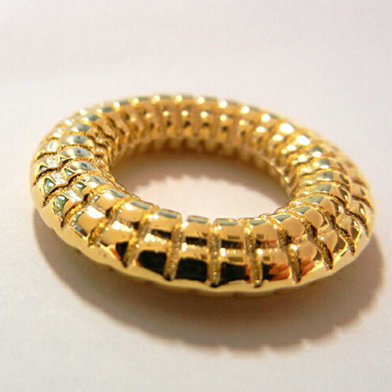 CCBリングパーツ 格子 CCB1435 16X9mm 2個 樹脂製 軽量 メタル風 メッキ加工 ドーナツ型 ドーナツリング アクセサリーパーツ