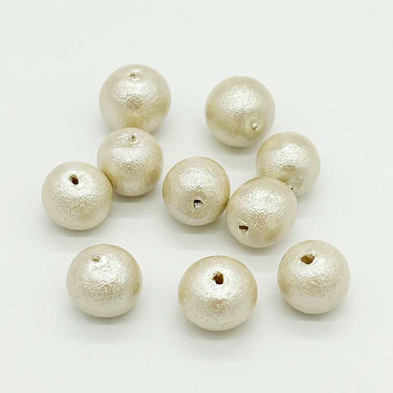 ウッドパール 通し穴 丸型 キスカ 10個 ウッドビーズ ウッドパーツ 木製ビーズ デザインビーズ パール..