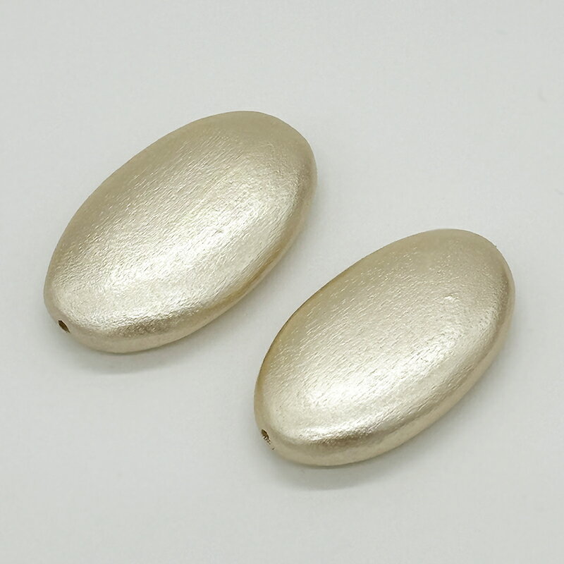 ウッドパール 通し穴 平ナツメ ベージュ ウッドビーズ ウッドパーツ 木製ビーズ デザインビーズ パール..