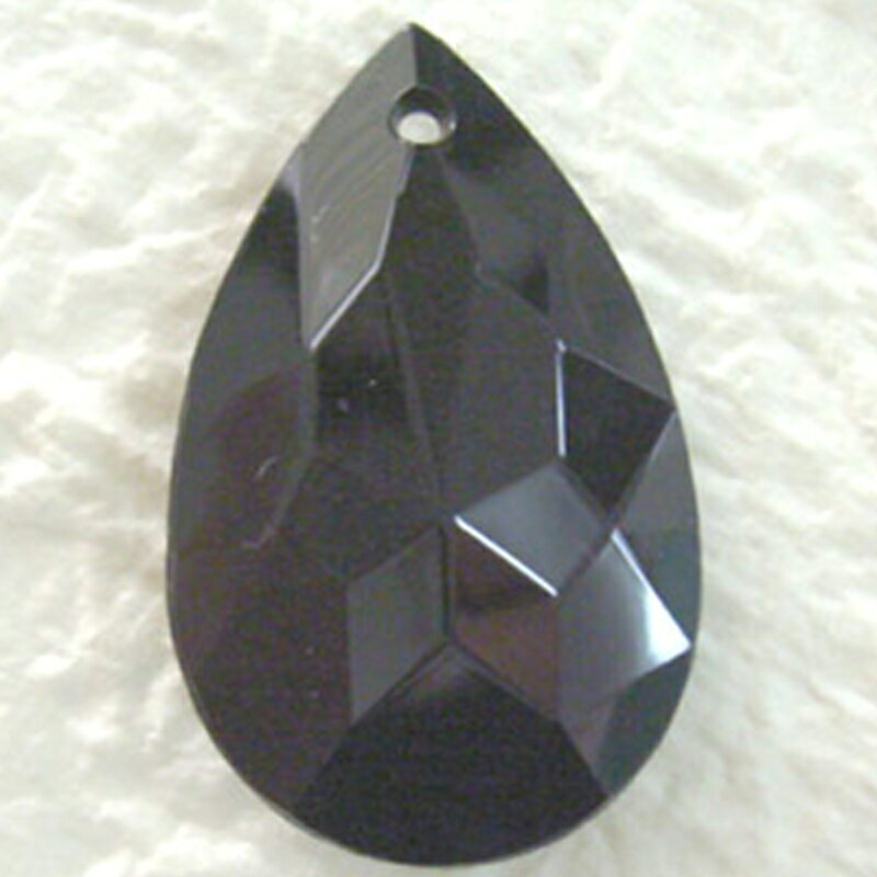 しずく型プレクシー G2557 32×20mm 黒 1個多面カット アクセサリーパーツ ハンドメイド クラフト材料 手作り 透け感 ハンドメイド材料