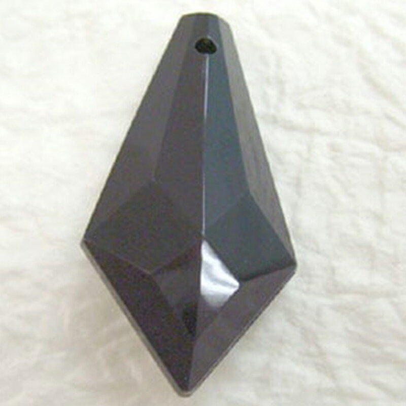 変型プレクシー G2664 黒 37×18mm 1個多面カット アクセサリーパーツ ハンドメイド クラフト材料 手作り 透け感 ハンドメイド材料