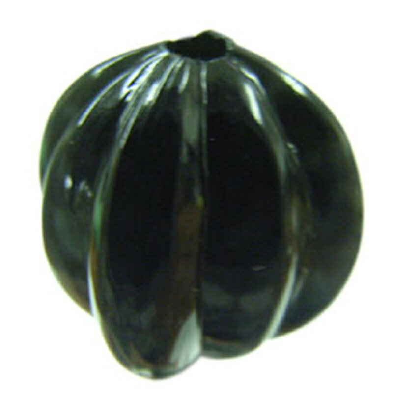 アクリルメロン MELON ブラック メロン型 メロンカットビーズ 透明 軽量 穴あきパーツ 立体パーツ ハンドメイドパーツ ハンドメイド資材