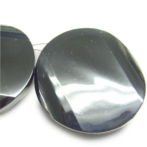 アクリル(通し穴) ACL878 約36×35mm ブラック 2個 クリアビーズ 穴あき アクリル製 パーツ素材 軽量 丸ビーズ ハンドメイドパーツ ハンドメイド資材