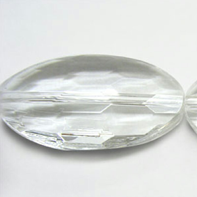 アクリル(通し穴) ACL893 約45×25mm クリア 2個 ビーズ 穴あき アクリル製 パーツ素材 軽量 丸ビーズ ハンドメイドパーツ ハンドメイド資材