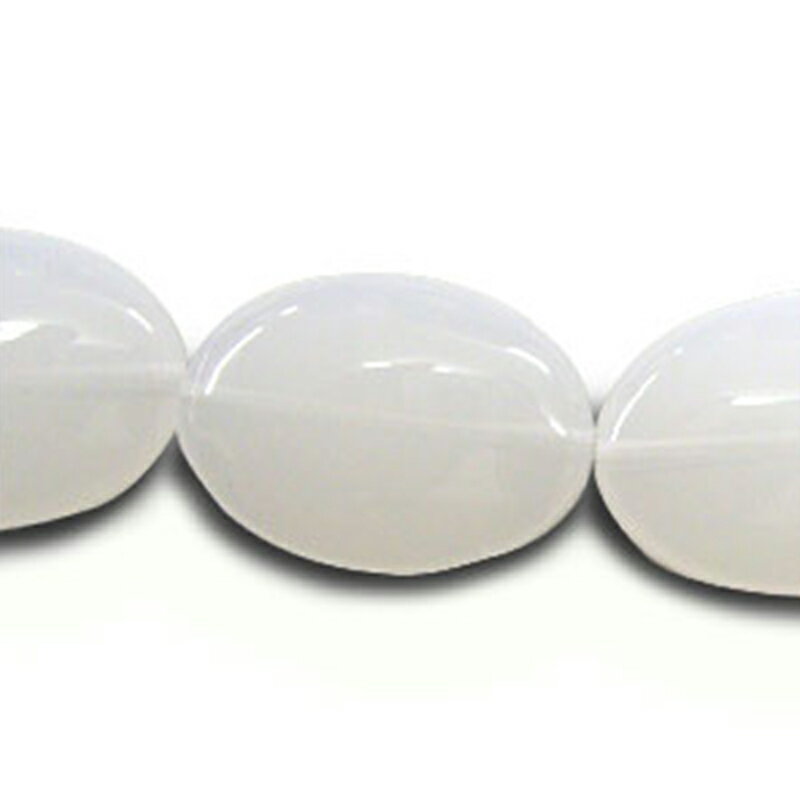 アクリル(通し穴) ACL894 約25×18mm ミルキー 4個 ビーズ 穴あき アクリル製 パーツ素材 軽量 丸ビーズ ハンドメイドパーツ ハンドメイド資材