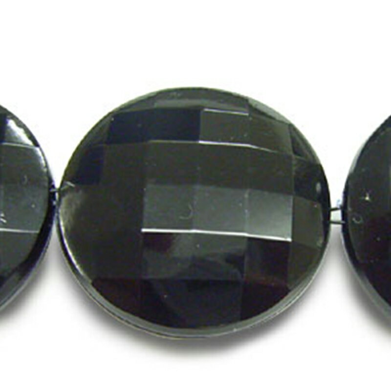 アクリル(通し穴) ACL902 約28×28mm 黒色 3個 カット入り ビーズ 穴あき アクリル製 パーツ素材 軽量 丸ビーズ ハンドメイドパーツ ハンドメイド資材