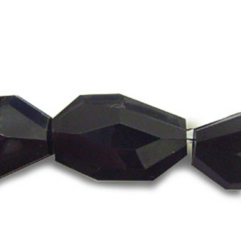 アクリル(通し穴) ACL908 約30×19mm ブラック 3個 カット入り ビーズ 穴あき アクリル製 パーツ素材 軽量 ハンドメイドパーツ ハンドメイド資材