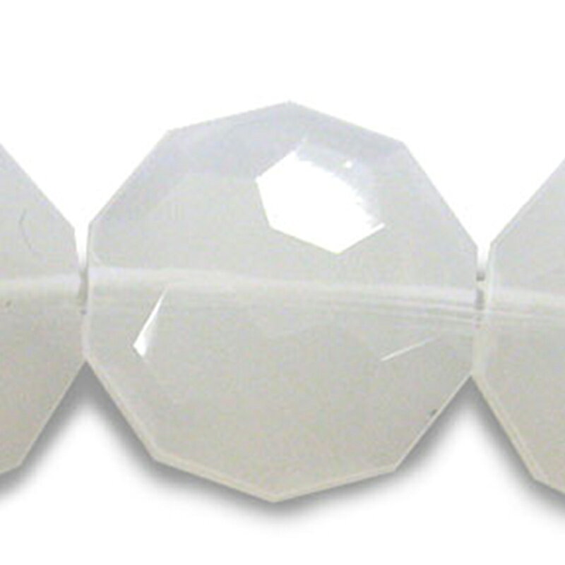 アクリル(通し穴) ACL952 約16×16mm ミルキー 6個 カット入り ビーズ 穴あき 丸型 アクリル製 パーツ素材 軽量 ハンドメイドパーツ ハンドメイド資材