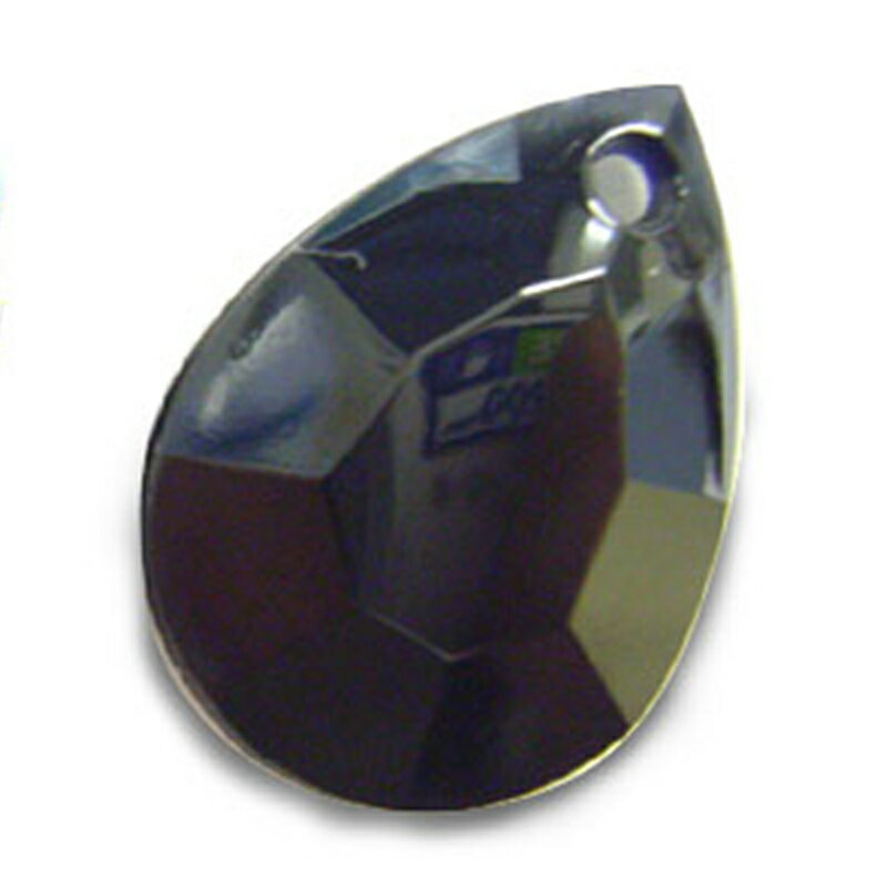 アクリル(通し穴) ACL961 約25×18mm ブラック 2個 カット入り ビーズ 穴あき しずく型 アクリル製 パーツ素材 軽量 ハンドメイドパーツ ハンドメイド資材