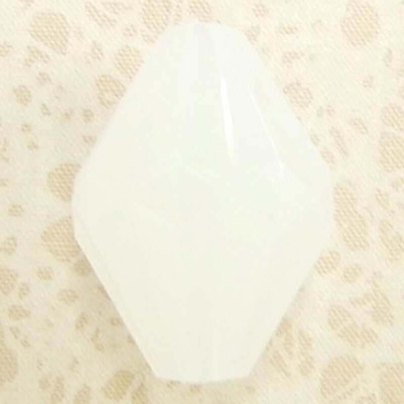 アクリル(通し穴) ACL1002 約20×15mm ミルキー 5個 カット入り ビーズ 穴あき しずく型 アクリル製 パーツ素材 軽量 ハンドメイドパーツ ハンドメイド資材