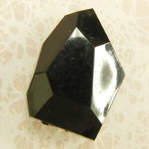 アクリル(通し穴) ACL1003 約25×18mm ブラック 3個 カット入り ビーズ 穴あき アクリル製 パーツ素材 軽量 ハンドメイドパーツ ハンドメイド資材