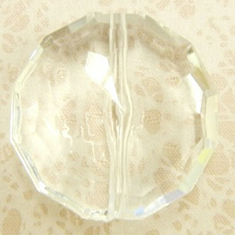 アクリル(通し穴) ACL1005 約24×24mm クリア 3個 カット入り ビーズ 穴あき 丸型 アクリル製 パーツ素材 軽量 ハンドメイドパーツ ハンドメイド資材