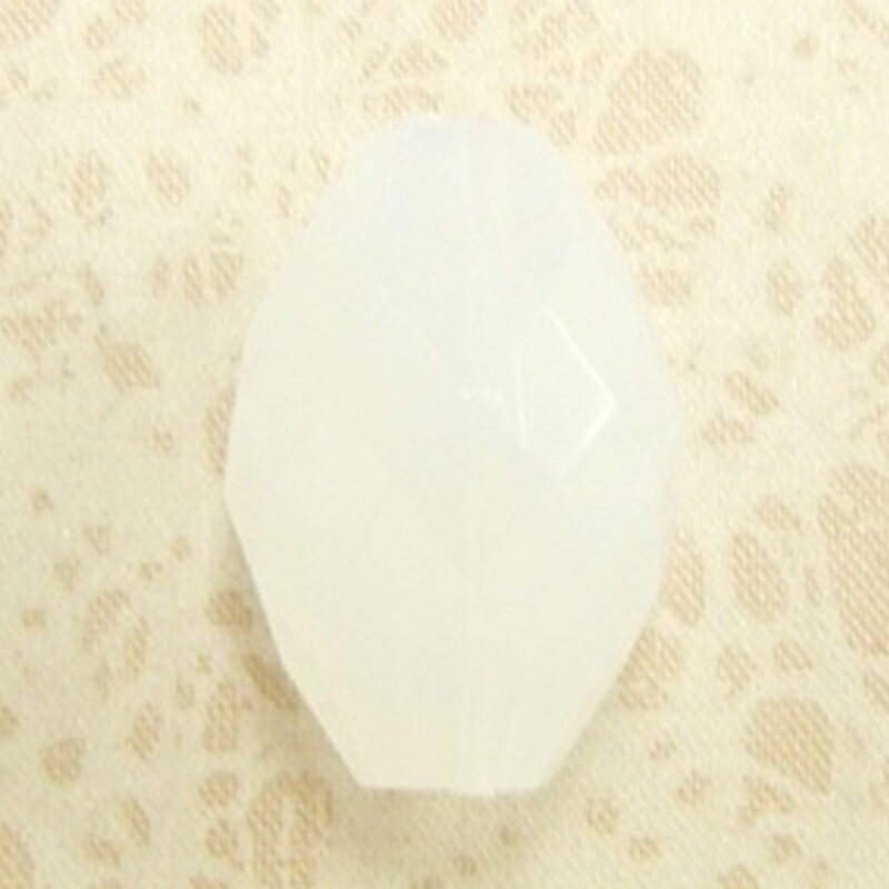 アクリル(通し穴) ACL1012 約17×12mm ミルキー 5個 カット入り ビーズ 穴あき アクリル製 パーツ素材 軽量 ハンドメイドパーツ ハンドメイド資材