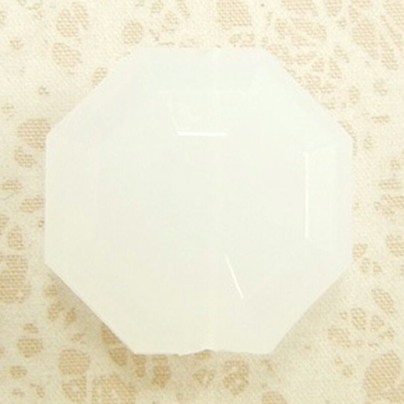 アクリル(通し穴) ACL1015 約20×20mm ミルキー 3個 カット入り ビーズ 穴あき 多角形 アクリル製 パーツ素材 軽量 ハンドメイドパーツ ハンドメイド資材