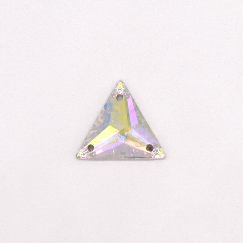 アスフォー 縫付用 603 三角形 18mm クリスタルオーロラ 2個 装飾 高品質 手作り 衣装 制作 高級 パーツ 手芸 ファッション