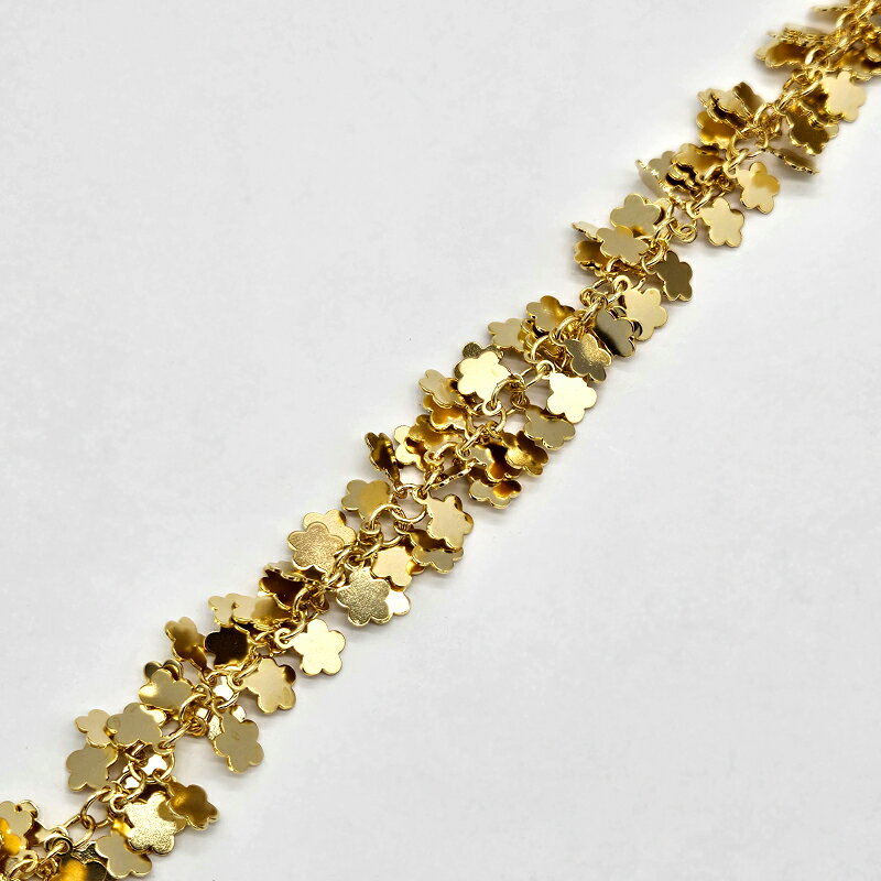 デザインチェーンです。 【サイズ】 太さ：約10mm 線径：約10mm チェーンはメッキ加工のため2～3営業日ほどお時間をいただきます。 在庫切れになっている商品や大口注文・ネックレス加工をご希望されるお客様はお気軽にお問い合わせください。 全てのチェーンに於いて、金・銀・黒・古美・マット金・マット銀・シルバー・ピンクゴールドメッキなど様々なメッキ加工をお受けいたします。