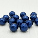 【パック販売】コットンパール 通し穴 ダークブルー 1パック 大袋 丸 ラウンド 両穴 日本製 正規品 パール 軽い クラフト ハンドメイド ハンドメイドアクセサリー