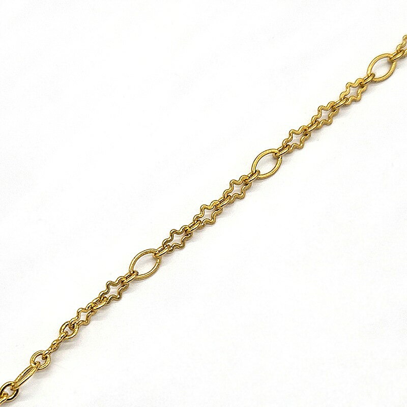 Rakuten - デザインチェーン T007 20cm単位 ハンドメイド アクセサリーパーツ ネックレス ブレスレット アクセント ハンドメイド資材 切り売り 手芸用