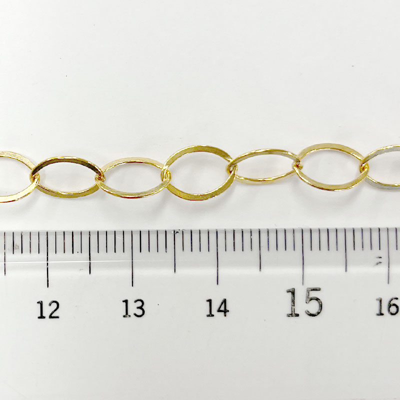 作ろ!ドットコムの【10cm単位】 K14 ゴールドフィルド デザイン チェーン XM854F 線径約0.4mm｜アングル3