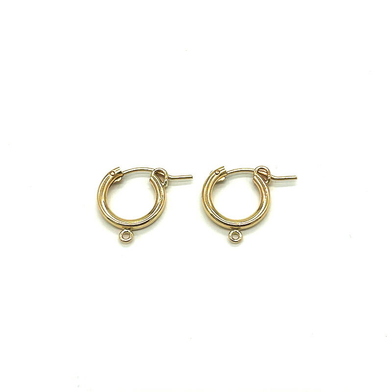 Rakuten - K14 ゴールドフィルド ユーロフープピアス カン付き 4011513R 2.3x13mm 1個 フープピアス フープ ピアス