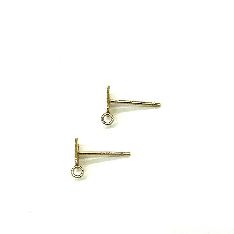 K14 ゴールドフィルド スクエアピアス カン付き 400SQ5PR 5mm 1ペア ポストピアス ピアス デザインピアス
