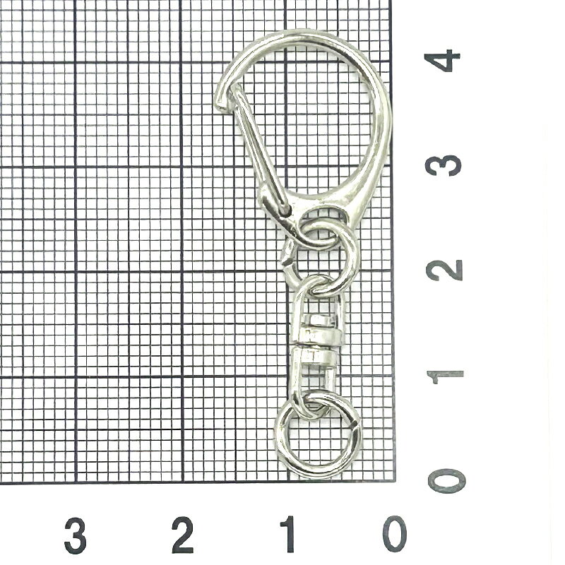 ワンタッチキーホルダー(S) CWH CAS22 SWV-S 全長38mm 銀色 5個 100個 1000個 9000個 キーホルダーパーツ 金具 キーホルダー金具 ナスカン 丸カン 回転カン チャーム ハンドメイド 手作り イベント フリマ ギフト tsukuro-dot-com-10013346 作ろ!ドットコム サンプル画像3