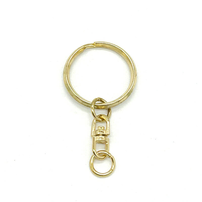 大容量 二重リングキーホルダー T23/SWV-S 全長43mm 5個 100個 小袋 角線 三角押し キーリング ダブルリング 二重環 丸型 ラウンド キーホルダーパーツ バッグ チャーム ハンドメイド 手作り イベント フリマ ギフト