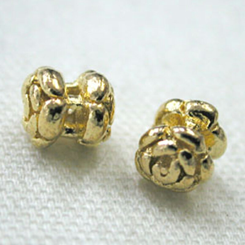 花メタルビーズ 4つ穴 フラワーSC91 約5.5mm 5個 花 ビーズ 穴あき パーツ素材 軽量 アクセサリーパーツ ハンドメイドパーツ ハンドメイド資材