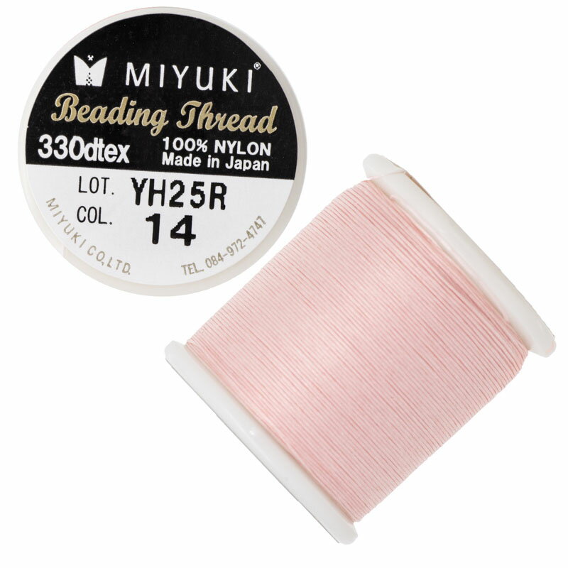 MIYUKI ビーズステッチ糸 K4570-14 エンジェルピンク #40 (0.2mmφ) 50m巻 1個 ライト ピンク ビーズ刺繍 ビーズステッチ用 糸 テグス ナイロン アクセサリー ジュエリー ビーズ 製作 ハンドメイド 手芸 クラフトのサムネイル