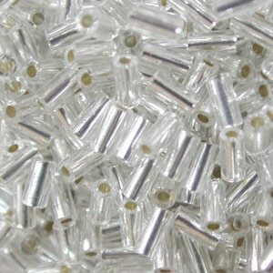 MIYUKIビーズ H61 竹ビーズ 1.5X3mm 1分 7g #1 少量パック 約580粒 ガラスビーズ ガラス ビーズ 日本産 国内産