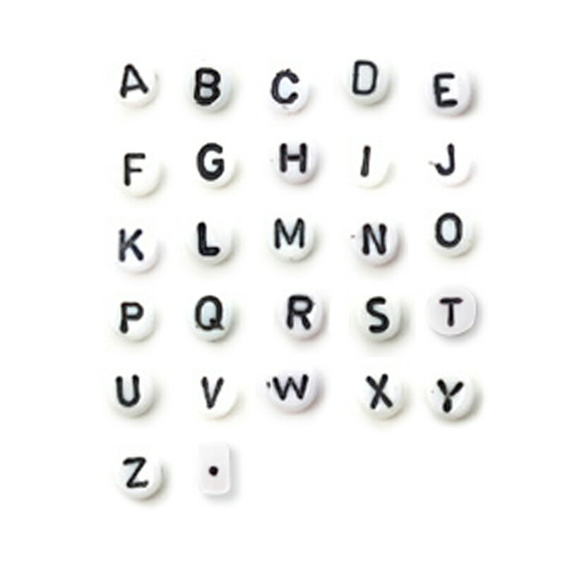 MIYUKIビーズ H1730 アルファベットビーズ 6mm 5個 P〜Z　少量パック ガラスビーズ ガラス ビーズ 手芸..