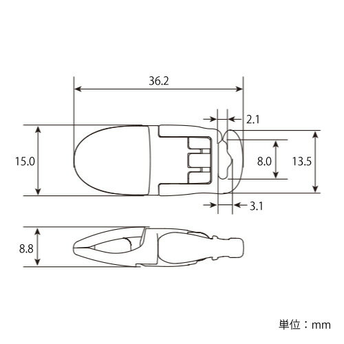 �ե��å��奯��å� (�եå�������) F-1 23x14x11mm 10�ġ�100��